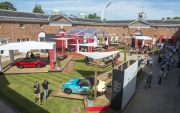 Aerial view of Mazda #RaiseTheRoof in Goodwood's Stable Yard