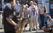 Visitor enjoys Brassroots at the Goodwood Festival of Speed
