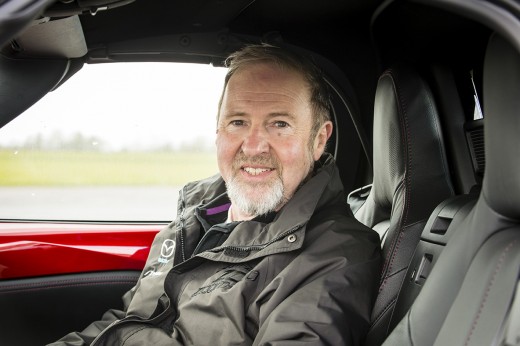 Mark Hales taught James Desaolu to drift the all-new Mazda MX-5 sports car